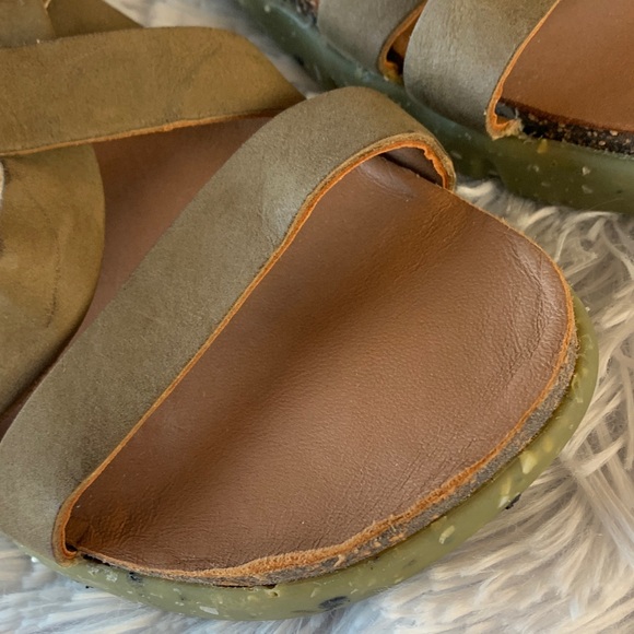 Kalso Earth Shoe Dalya Brown Leather Negative Heel Women's Sandals - Picture 12 of 16